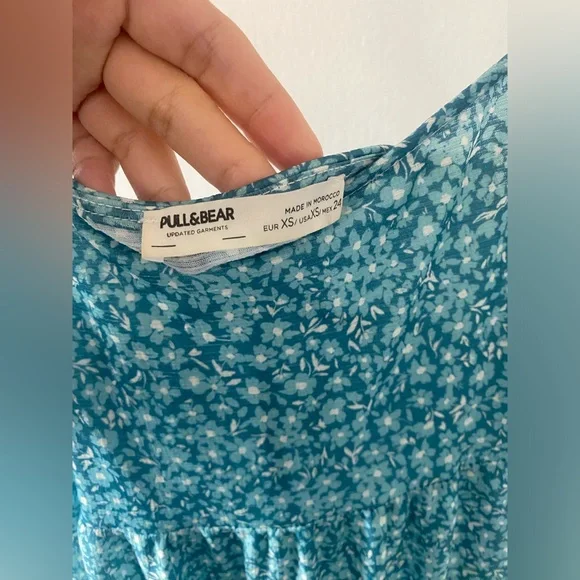 Pull & Bear Summer Floral Dress Size Xsmall - Picture 6 of 8